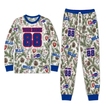 Buffalo Bills Cuffed Pajamas Customized Botanical Ornament Toss Green Best Selling Webp