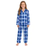 buffalo-bills-satin-pajamas-custom-tartan-grid-blue-best-selling.webp