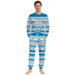 carolina-panthers-cuffed-pajamas-customized-geometric-motif-bands-blue-white-best-selling.webp