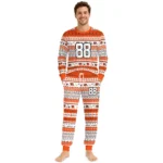 cincinnati-bengals-cuffed-pajamas-custom-geometric-motif-bands-orange-white-best-selling.webp