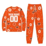 cincinnati-bengals-cuffed-pajamas-personalized-floral-doodle-scatter-orange-best-selling.webp