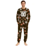cleveland-browns-cuffed-pajamas-custom-floral-doodle-scatter-brown-best-selling.webp
