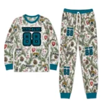 jacksonville-jaguars-cuffed-pajamas-custom-botanical-ornament-toss-green-best-selling.webp