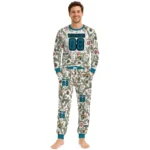 jacksonville-jaguars-cuffed-pajamas-custom-botanical-ornament-toss-green-best-selling.webp