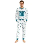 jacksonville-jaguars-cuffed-pajamas-custom-wavy-light-strands-teal-white-best-selling.webp