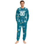 jacksonville-jaguars-cuffed-pajamas-customized-floral-doodle-scatter-teal-best-selling.webp