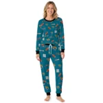jacksonville-jaguars-cuffed-pajamas-customized-sparse-oval-toss-teal-best-selling.webp