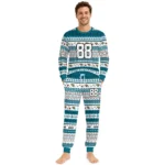 jacksonville-jaguars-cuffed-pajamas-personalized-geometric-motif-bands-teal-white-best-selling.webp