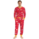kansas-city-chiefs-cuffed-pajamas-personalized-sparse-oval-toss-red-best-selling.webp