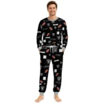las-vegas-raiders-cuffed-pajamas-custom-sparse-oval-toss-black-best-selling.webp