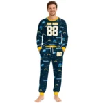 los-angeles-chargers-cuffed-pajamas-customized-linear-icon-scatter-blue-best-selling.webp