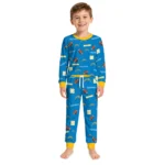 los-angeles-chargers-cuffed-pajamas-customized-sparse-oval-toss-blue-best-selling.webp