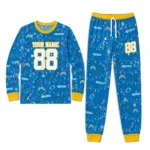 los-angeles-chargers-cuffed-pajamas-personalized-garland-icon-medley-blue-best-selling.webp