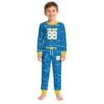 los-angeles-chargers-cuffed-pajamas-personalized-garland-icon-medley-blue-best-selling.webp