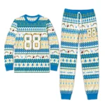 los-angeles-chargers-cuffed-pajamas-personalized-geometric-motif-bands-blue-white-best-selling.webp