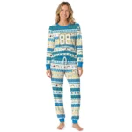 los-angeles-chargers-cuffed-pajamas-personalized-geometric-motif-bands-blue-white-best-selling.webp