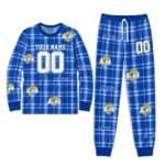 los-angeles-rams-cuffed-pajamas-customized-windowpane-plaid-blue-best-selling.webp