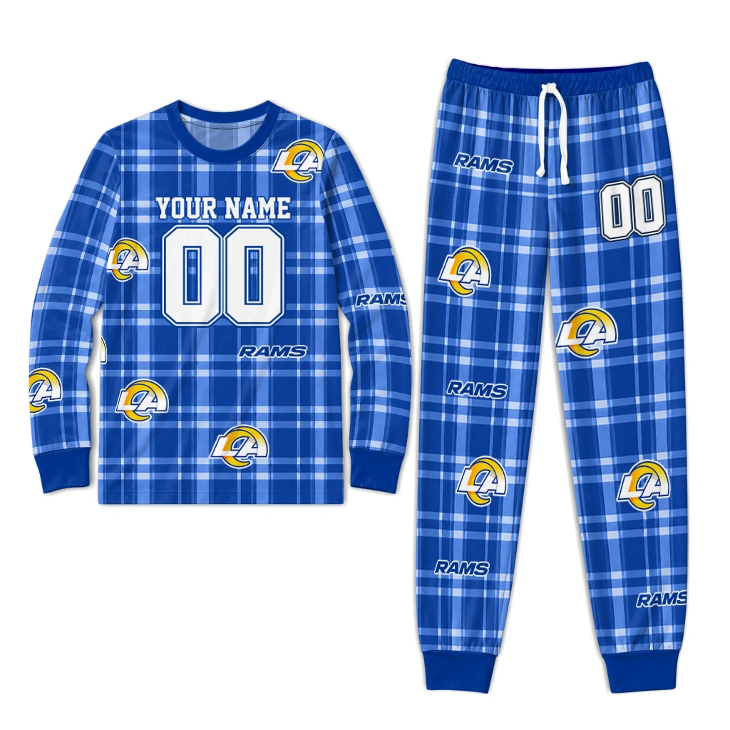 los-angeles-rams-cuffed-pajamas-customized-windowpane-plaid-blue-best-selling.webp Los Angeles Rams Cuffed Pajamas Customized Windowpane Plaid Blue Best Selling Webp