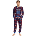los-angeles-rams-cuffed-pajamas-personalized-buffalo-check-blue-red-best-selling.webp