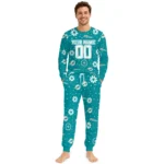 miami-dolphins-cuffed-pajamas-custom-floral-doodle-scatter-aqua-best-selling.webp