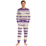 minnesota-vikings-cuffed-pajamas-personalized-geometric-motif-bands-purple-white-best-selling.webp