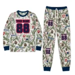 new-england-patriots-cuffed-pajamas-customized-botanical-ornament-toss-green-best-selling.webp