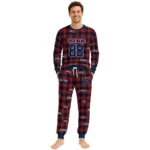 new-england-patriots-cuffed-pajamas-personalized-buffalo-check-blue-red-best-selling.webp