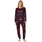 new-england-patriots-cuffed-pajamas-personalized-buffalo-check-blue-red-best-selling.webp