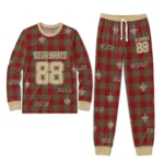 new-orleans-saints-cuffed-pajamas-custom-buffalo-check-gold-red-best-selling.webp