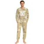 new-orleans-saints-cuffed-pajamas-custom-floral-doodle-scatter-gold-best-selling.webp