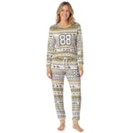 new-orleans-saints-cuffed-pajamas-customized-geometric-motif-bands-gold-white-best-selling.webp