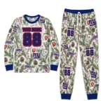 new-york-giants-cuffed-pajamas-custom-botanical-ornament-toss-green-best-selling.webp
