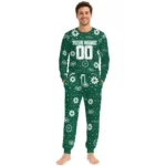 new-york-jets-cuffed-pajamas-personalized-floral-doodle-scatter-green-best-selling.webp