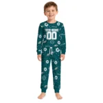 philadelphia-eagles-cuffed-pajamas-custom-floral-doodle-scatter-green-best-selling.webp