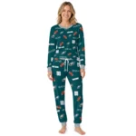 philadelphia-eagles-cuffed-pajamas-custom-sparse-oval-toss-green-best-selling.webp