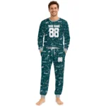 philadelphia-eagles-cuffed-pajamas-customized-garland-icon-medley-green-best-selling.webp