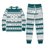 philadelphia-eagles-cuffed-pajamas-customized-geometric-motif-bands-green-white-best-selling.webp