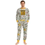pittsburgh-steelers-cuffed-pajamas-custom-botanical-ornament-toss-green-best-selling.webp