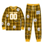 pittsburgh-steelers-cuffed-pajamas-custom-windowpane-plaid-gold-best-selling.webp