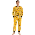 pittsburgh-steelers-cuffed-pajamas-customized-sparse-oval-toss-gold-best-selling.webp