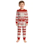 san-francisco-49ers-cuffed-pajamas-custom-geometric-motif-bands-red-white-best-selling.webp
