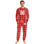 san-francisco-49ers-cuffed-pajamas-customized-windowpane-plaid-red-best-selling.webp