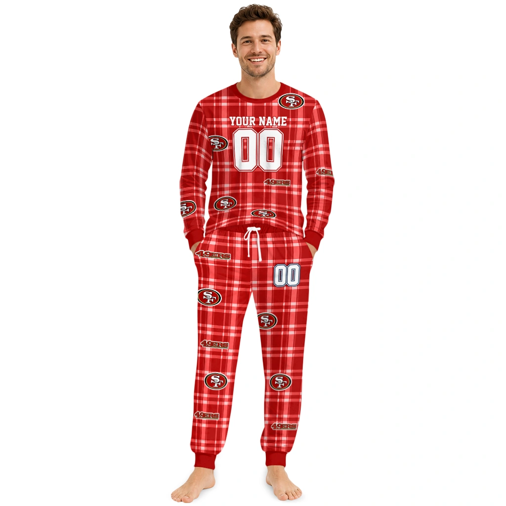 san-francisco-49ers-cuffed-pajamas-customized-windowpane-plaid-red-fashion-forward.webp San Francisco 49Ers Cuffed Pajamas Customized Windowpane Plaid Red Fashion Forward Webp