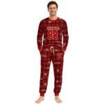 san-francisco-49ers-cuffed-pajamas-personalized-buffalo-check-red-best-selling.webp