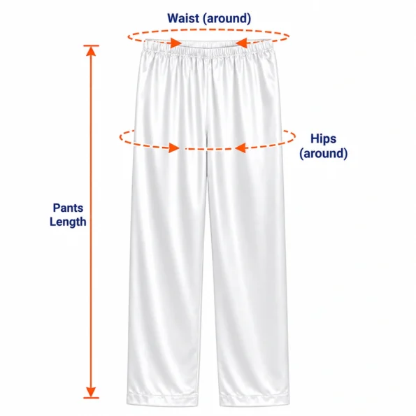 satin pajama pants size guide