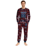 tennessee-titans-cuffed-pajamas-personalized-buffalo-check-navy-red-best-selling.webp